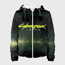 Куртка с капюшоном женская Cyberpunk 2077, цвет: 3D-белый