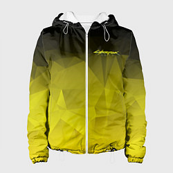 Куртка с капюшоном женская Cyberpunk 2077: Yellow Poly, цвет: 3D-белый