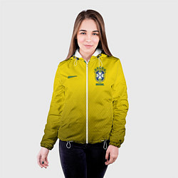 Куртка с капюшоном женская Brazil Team: WC 2018, цвет: 3D-белый — фото 2