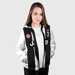 Куртка с капюшоном женская FC Juventus 18-19, цвет: 3D-черный — фото 2