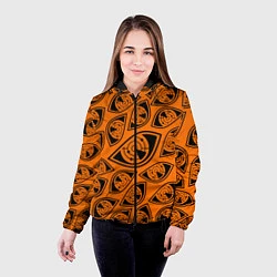 Куртка с капюшоном женская R6S: Orange Pulse Eyes, цвет: 3D-черный — фото 2