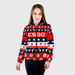 Куртка с капюшоном женская CS:GO New Year, цвет: 3D-черный — фото 2