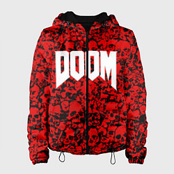Куртка с капюшоном женская DOOM: Blooded Skuls, цвет: 3D-черный
