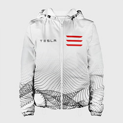 Куртка с капюшоном женская Tesla Motors, цвет: 3D-белый