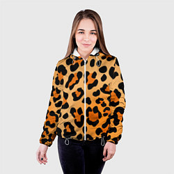 Куртка с капюшоном женская Шкура ягуара, цвет: 3D-белый — фото 2