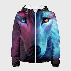 Куртка с капюшоном женская Волчий взгляд, цвет: 3D-белый