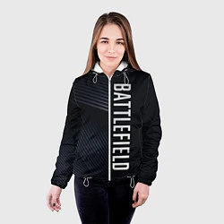Куртка с капюшоном женская BATTLEFIELD: Black Style, цвет: 3D-белый — фото 2