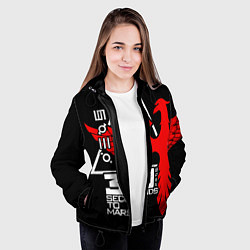 Куртка с капюшоном женская 30 Seconds to Mars, цвет: 3D-черный — фото 2