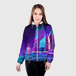 Куртка с капюшоном женская Neon Nights, цвет: 3D-белый — фото 2