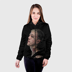 Куртка с капюшоном женская Lil Peep: Dark Angel, цвет: 3D-черный — фото 2