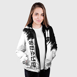 Куртка с капюшоном женская BTS: White & Black, цвет: 3D-черный — фото 2