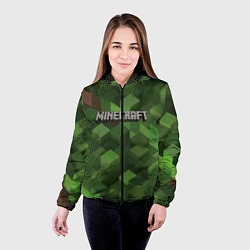Куртка с капюшоном женская MINECRAFT FOREST, цвет: 3D-черный — фото 2