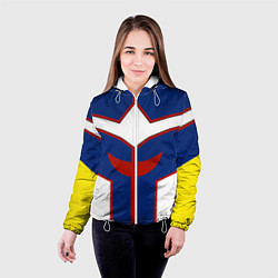 Куртка с капюшоном женская ALL MIGHT MY HERO ACADEMIA MHA МОЯ ГЕРОЙСКАЯ АКАДЕ, цвет: 3D-белый — фото 2