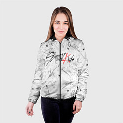 Куртка с капюшоном женская STRAY KIDS АВТОГРАФЫ, цвет: 3D-черный — фото 2