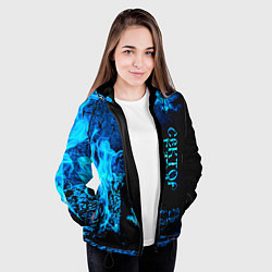 Куртка с капюшоном женская Сектор Газа, цвет: 3D-черный — фото 2