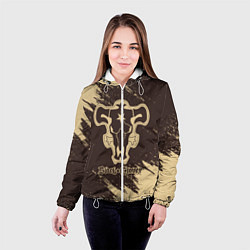 Куртка с капюшоном женская ЧЁРНЫЙ КЛЕВЕР, цвет: 3D-белый — фото 2