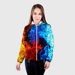Куртка с капюшоном женская L letter fire, цвет: 3D-белый — фото 2