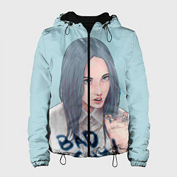 Куртка с капюшоном женская Billie Eilish: Bad Guy, цвет: 3D-черный