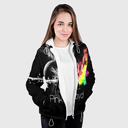 Куртка с капюшоном женская PINK FLOYD, цвет: 3D-белый — фото 2