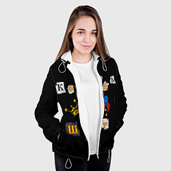 Куртка с капюшоном женская Король и Шут Анархия спина, цвет: 3D-белый — фото 2