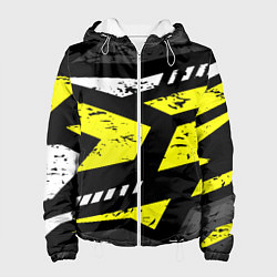 Женская куртка Black yellow abstract sport style