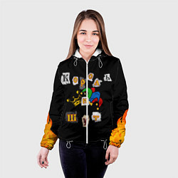 Куртка с капюшоном женская Король и Шут Анархия спина, цвет: 3D-белый — фото 2