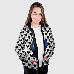 Куртка с капюшоном женская UNDERTALE, цвет: 3D-черный — фото 2