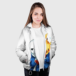 Куртка с капюшоном женская UNDERTALE, цвет: 3D-белый — фото 2