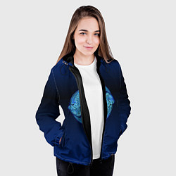Куртка с капюшоном женская Знаки Зодиака Рыбы, цвет: 3D-черный — фото 2