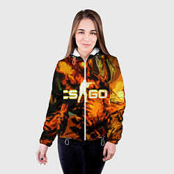 Куртка с капюшоном женская CS:GO, цвет: 3D-белый — фото 2