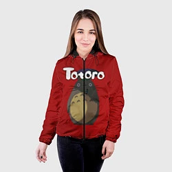 Куртка с капюшоном женская Totoro, цвет: 3D-черный — фото 2