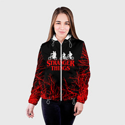 Куртка с капюшоном женская STRANGER THINGS, цвет: 3D-белый — фото 2