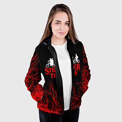 Куртка с капюшоном женская STRANGER THINGS, цвет: 3D-черный — фото 2