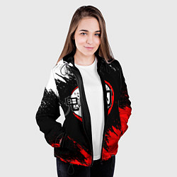 Куртка с капюшоном женская KIMETSU NO YAIBA, цвет: 3D-черный — фото 2