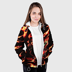 Куртка с капюшоном женская KIMETSU NO YAIBA, цвет: 3D-белый — фото 2