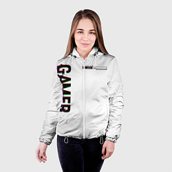 Куртка с капюшоном женская Gamer, цвет: 3D-белый — фото 2