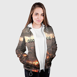 Куртка с капюшоном женская GOD OF WAR, цвет: 3D-белый — фото 2