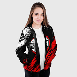 Куртка с капюшоном женская KIMETSU NO YAIBA, цвет: 3D-черный — фото 2