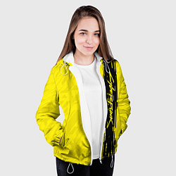 Куртка с капюшоном женская CYBERPUNK 2077, цвет: 3D-белый — фото 2