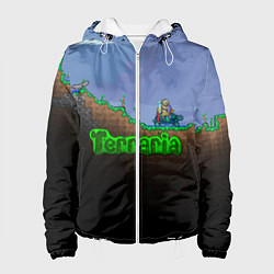 Куртка с капюшоном женская Terraria game, цвет: 3D-белый