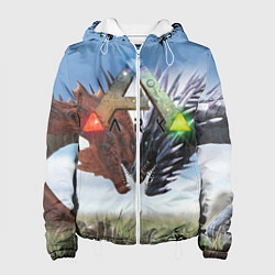 Куртка с капюшоном женская Ark Survival Evolved, цвет: 3D-белый