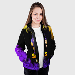 Куртка с капюшоном женская Бравл Старс Биа, цвет: 3D-черный — фото 2