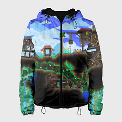 Куртка с капюшоном женская TERRARIA EXCLUSIVE, цвет: 3D-черный