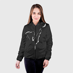 Куртка с капюшоном женская Лунопёс, цвет: 3D-черный — фото 2