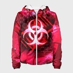 Куртка с капюшоном женская Plague Inc LC Oko, цвет: 3D-белый