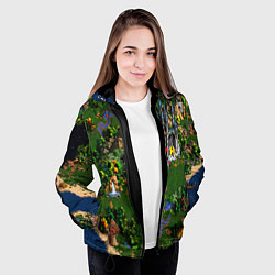 Куртка с капюшоном женская Heroes of Might and Magic, цвет: 3D-черный — фото 2