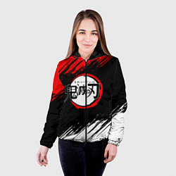 Куртка с капюшоном женская KIMETSU NO YAIBA, цвет: 3D-черный — фото 2