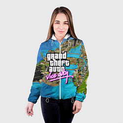 Куртка с капюшоном женская GRAND THEFT AUTO:VICE CITY, цвет: 3D-белый — фото 2