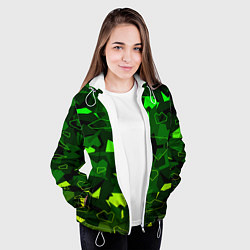 Куртка с капюшоном женская КАМУФЛЯЖНЫЕ ОСКОЛКИ, цвет: 3D-белый — фото 2