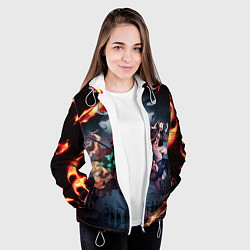 Куртка с капюшоном женская KIMETSU NO YAIBA, цвет: 3D-белый — фото 2